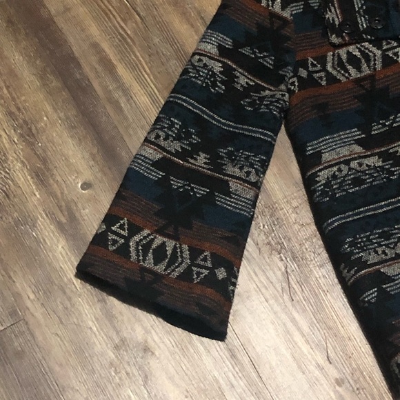 Billabong Swing Jacket Women's Small Aztec Southwesten Wool Blend Tribal Coat - Picture 4 of 7